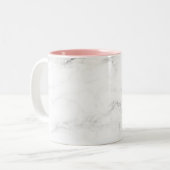 2つの調子の最小主義の大理石のマグ ツートーンマグカップ (正面左)