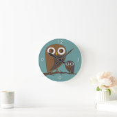 2つの警笛 ラウンド壁時計 (ホーム)