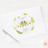 2つの豆のポッドアフリカの双子の男の子の子ありがとう ラウンドシール (封筒)