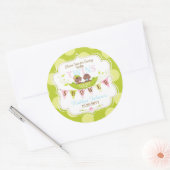 2つの豆のポッドアフリカの双子の男の子の子ありがとう ラウンドシール (封筒)