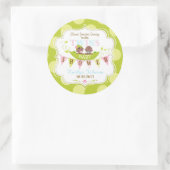 2つの豆のポッドアフリカの双子の男の子の子ありがとう ラウンドシール (バッグ)