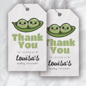 2つの豆のポッドツイン赤ちゃんシャワーありがとう ギフトタグ