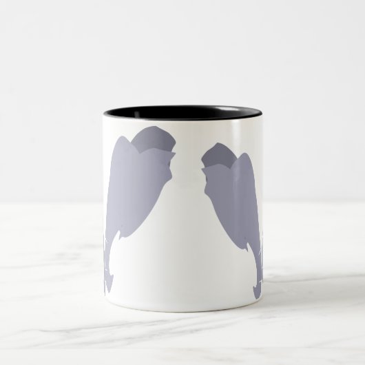 2つの象の頭部は一緒に会います ツートーンマグカップ (中央)