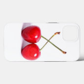 2つの赤いさくらんぼオンホワイト Case-Mate iPhoneケース (裏面 (横))