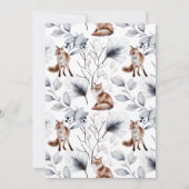 2つの赤いキツネパーソナライズされたクリスマス カード (裏面)