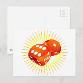 2つの赤いディスク。 ポストカード (正面/裏面)