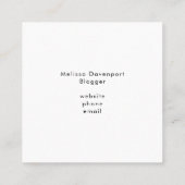 2つの赤いハートが結合された繰り返しパターン スクエア名刺 (裏面)