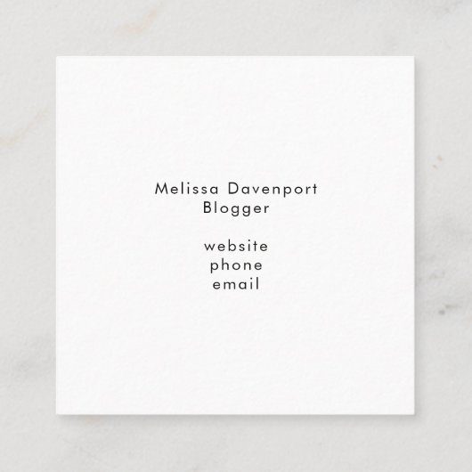 2つの赤いハートが結合された繰り返しパターン スクエア名刺 (裏面)