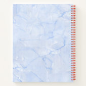 2つの赤いハートが結合された繰り返しパターン ノートブック (裏面)