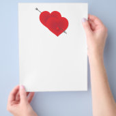 2つの赤いハート チラシ (手)