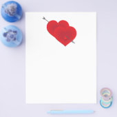 2つの赤いハート チラシ (シングル)