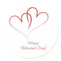 2つの赤いハート-ハッピーバレンタインデー!