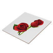 2つの赤いバラ タイル (側面)