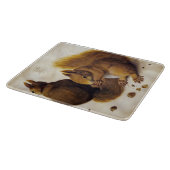 2つの赤いリス（Albrecht Durer著） カッティングボード (角)