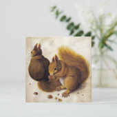 2つの赤いリス（Albrecht Durer著） カード (スタンド正面)