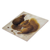 2つの赤いリス（Albrecht Durer著） タイル (側面)