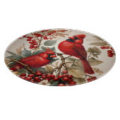 2つの赤い北（鳥）ショウジョウコウカンチョウの鳥と果実 カッティングボード (角)