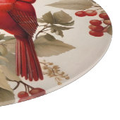 2つの赤い北（鳥）ショウジョウコウカンチョウの鳥と果実 カッティングボード (角)