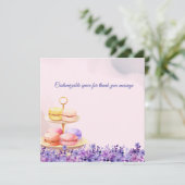 2つの赤ちゃんシャワー用ツインティーサンキューカード サンキューカード (スタンド正面)