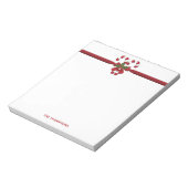 2つの赤と白フェスティバルキャンディーキャンと文字 ノートパッド (回転)