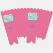 2つの踊りピッグカスタムハッピーバースデーポップコーン フェイバーボックス (見開き)