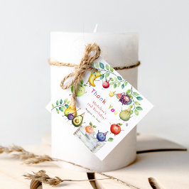 2つの踊りフルーツ2nd誕生日パーティー フェイバータグ