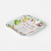 2つの踊りフルーツ2nd誕生日パーティー ペーパープレート (傾斜あり)