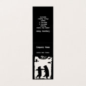 2つの踊りベアーズインウッズ白黒シルエット 名刺 (外部フラット)