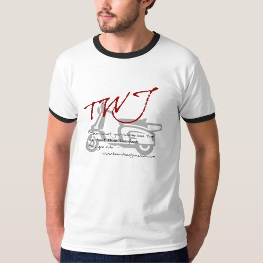 2つの車輪の接続点のティー Tシャツ (正面)
