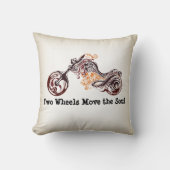 2つの車輪は精神のオートバイの装飾用クッションを動かします クッション (正面)