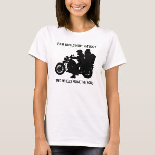2つの車輪は精神を動かします Tシャツ