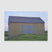 2つの輪郭の青いXsを持つスナップピーなブラウン納屋 薄葉紙 (正面)