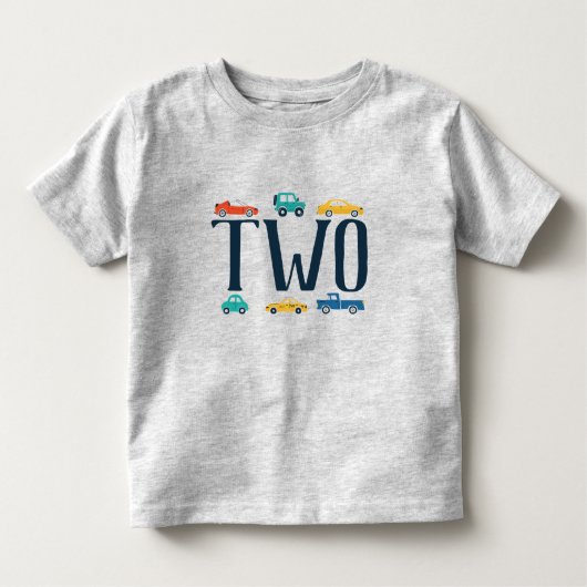 2つの輸送誕生日シャツ トドラーTシャツ (正面)
