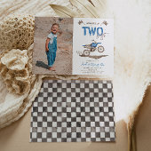 2つの速いオフロードバイクの誕生日招待状 招待状