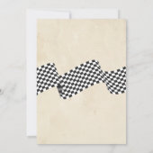 2つの速いレトロな車の誕生日 招待状 (裏面)