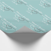 2つの連結のハート ラッピングペーパー (角)