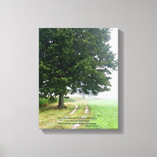 2つの道路の分岐キャンバス キャンバスプリント (正面)