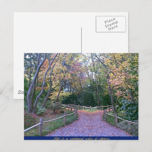 2つの道路 ポストカード (正面/裏面)