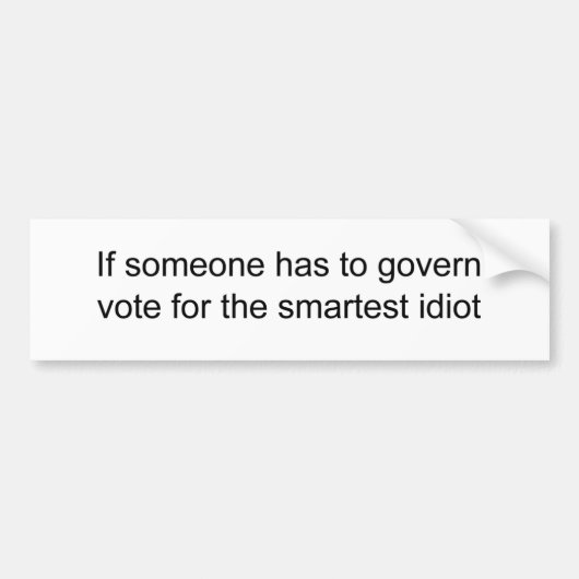 2つの選愚頭が切れる徒の投票 バンパーステッカー (正面)