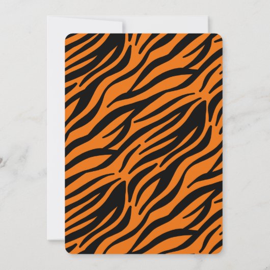 2つの野生のかわいいタイガーキッズセカンド誕生日 招待状 (裏面)