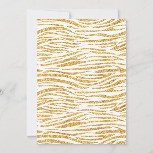 2つの野生のゴールデンジャングルサファリ動物のパーティー招待状 招待状 (裏面)