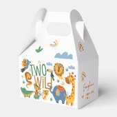 2つの野生のサファリの動物の二番目の誕生日パーティー フェイバーボックス (裏面サイド)