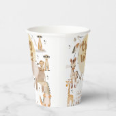 2つの野生のサファリの動物の子供の誕生日 紙コップ (右)