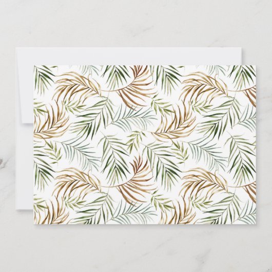 2つの野生のサファリジャングル動物2nd誕生日パーティー 招待状 (裏面)