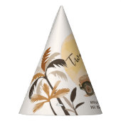 2つの野生のサファリジャングル動物2nd誕生日 パーティーハット (左)