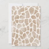 2つの野生のサファリジャングル動物2nd誕生日 招待状 (裏面)