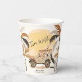 2つの野生のサファリジャングル動物2nd誕生日 紙コップ (正面)