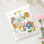 2つの野生のサファリ動物の子供の誕生日パーティー フェイバーバッグ (封をした状態)