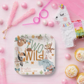 2つの野生のサファリ動物の子供の誕生日パーティー ペーパープレート (パーティー)