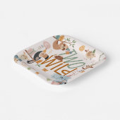 2つの野生のサファリ動物の子供の誕生日パーティー ペーパープレート (傾斜あり)